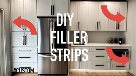 stainless steel filler strips between ikea cabinets|cabinet fillers next to oven.